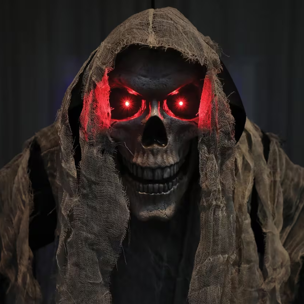 72" Hanging Talking Reaper animated Halloween prop