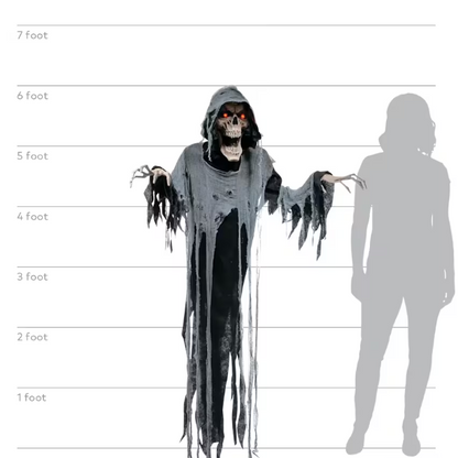 6 Ft Hanging Reaper Animated Halloween Decor