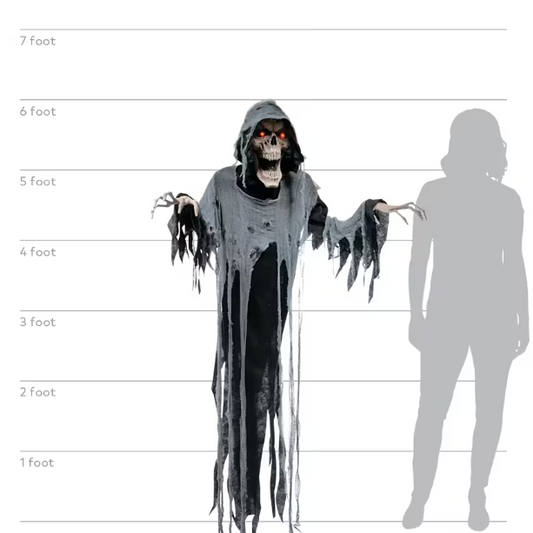 6 Ft Hanging Reaper Animated Halloween Decor