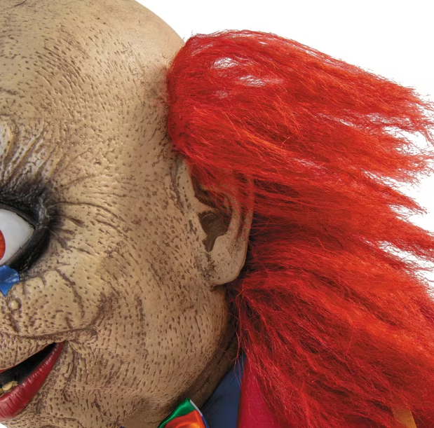 4 ft animated creepy clown with bear Halloween prop