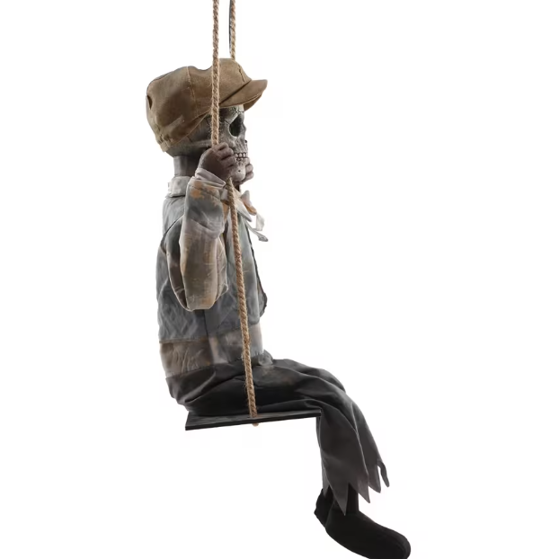 5 Ft Swinging Skeleton Boy Animated Halloween Prop