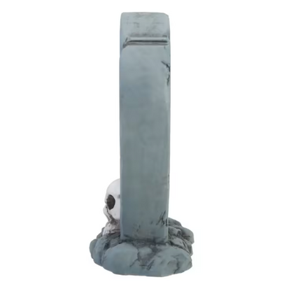 Tombstone &amp; &nbsp;Skull Lighted Blow Mold Decoration
