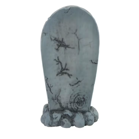 Tombstone &amp; &nbsp;Skull Lighted Blow Mold Decoration