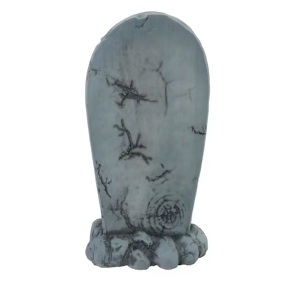 Tombstone &amp; &nbsp;Skull Lighted Blow Mold Decoration