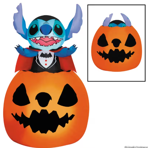 5 Ft Animated Stitch Pumpkin Pop Up Inflatable