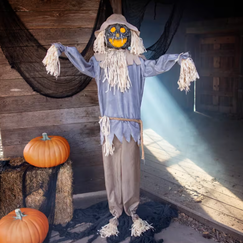6 Ft Ghoulish Scarecrow Animated Halloween Prop