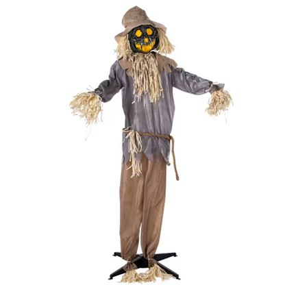 6 Ft Ghoulish Scarecrow Animated Halloween Prop