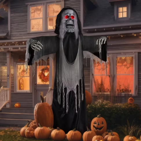 12 Ft Body Turning Grim Reaper Animated prop halloween