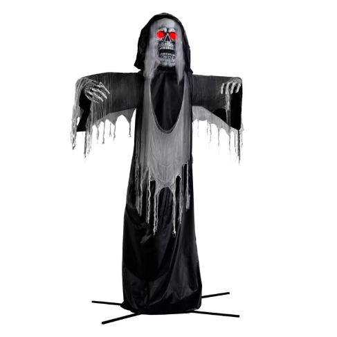 12 Ft Body Turning Grim Reaper Animated prop halloween