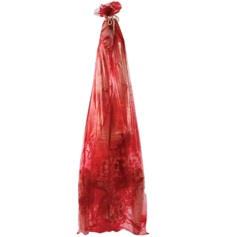 6 ft bloody body in a bag inflatable Halloween prop