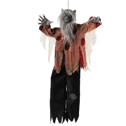 47" Hanging Werewolf Animated Halloween Prop