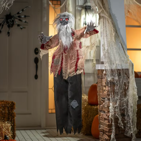 47" Hanging Werewolf Animated Halloween Prop