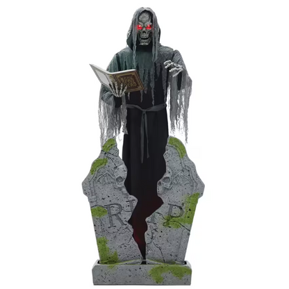 7 Ft Soul Stealer Tombstone - Animated Halloween Prop