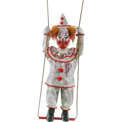 Happy Swinging Evil Clown Animated Prop