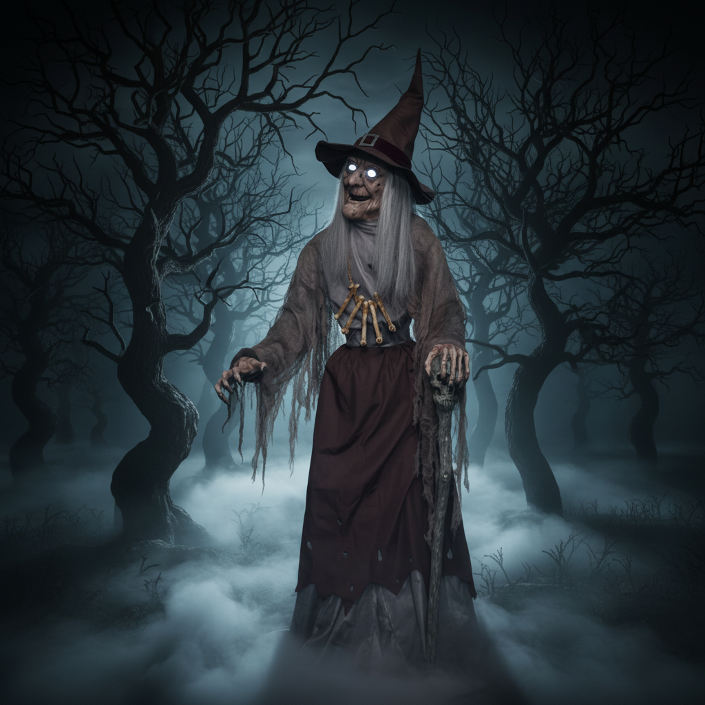 6 Ft Witch Crone - Animated Servo Motor