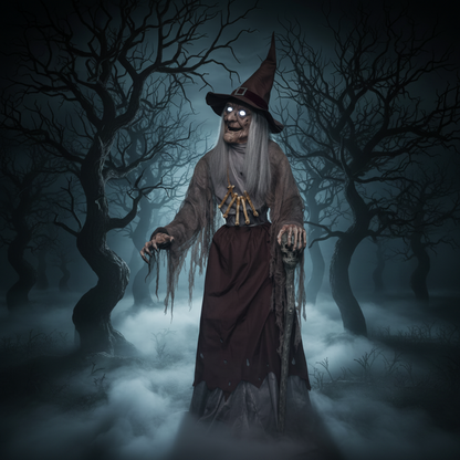 6 Ft Witch Crone - Animated Servo Motor