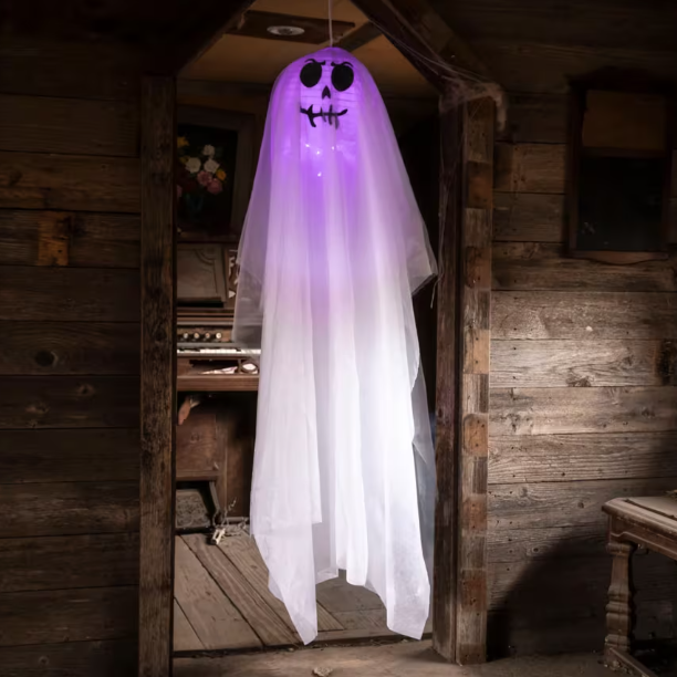 64" Light Up Smiling Ghost