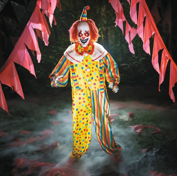 6 Ft Standing Scary Killer Clown - Animated