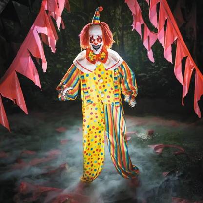 6 Ft Standing Scary Killer Clown - Animated
