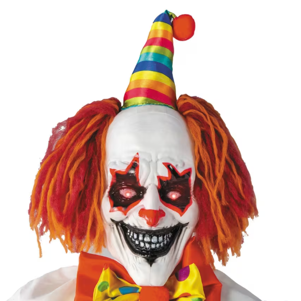 6 Ft Standing Scary Killer Clown - Animated