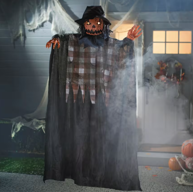 6 FT Hanging Talking Pumpkin Man