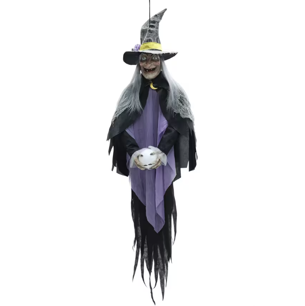 5 Ft Witch Hag with Crystal Ball Halloween decoration
