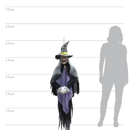 5 Ft Witch Hag with Crystal Ball