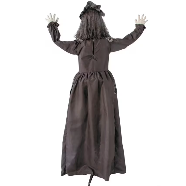 5.2 Ft Gothic Bride &amp; Spider - Animated Halloween prop