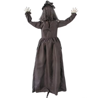 5.2 Ft Gothic Bride &amp; Spider - Animated Halloween prop