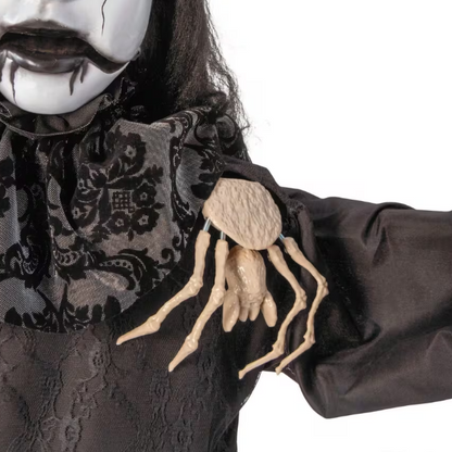 5.2 Ft Gothic Bride &amp; Spider - Animated Halloween prop