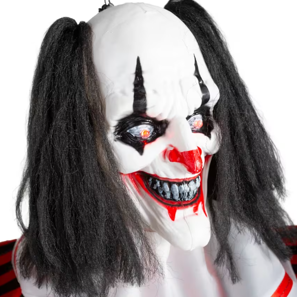 3 Ft Singing Clown on a Swing animated Halloween prop