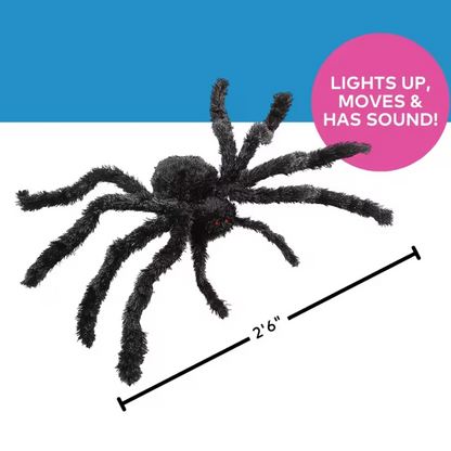 31" Giant Crawling Animated Spider Halloween Decoration