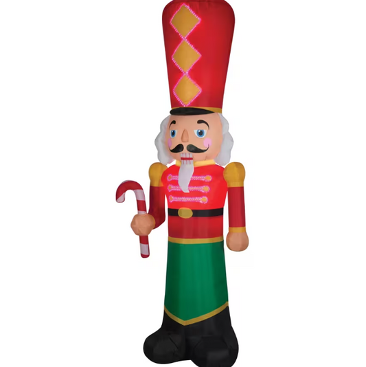 9 Ft Nutcracker Inflatable with micro LED Lights