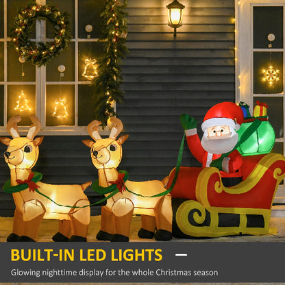 8 Ft Inflatable Santa Sleigh with Reindeer – additional product view 4