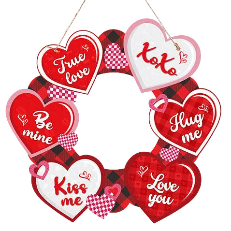 Decorative valentines Day hanging wall or door decoration