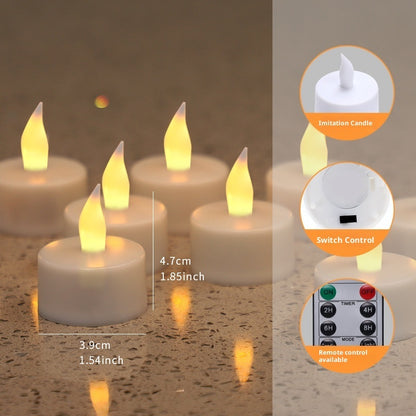 Set of 12 Led Rechargeable Candle Lights with Remote