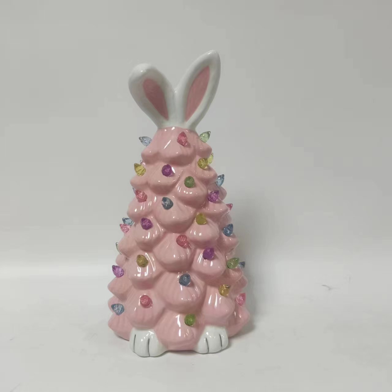 Easter Bunny Ceramic Tree with Lights