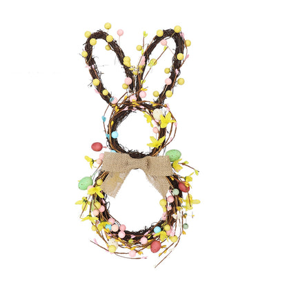 19.6 in grapevine eggs and berries bunny Easter wreath