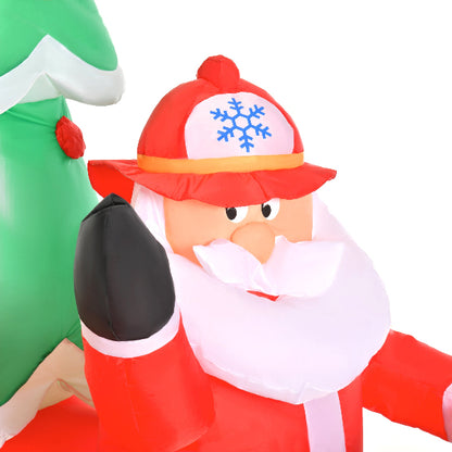 7.5 Ft Inflatable Santa Driving a Christmas Fire Truck – additional product view 8