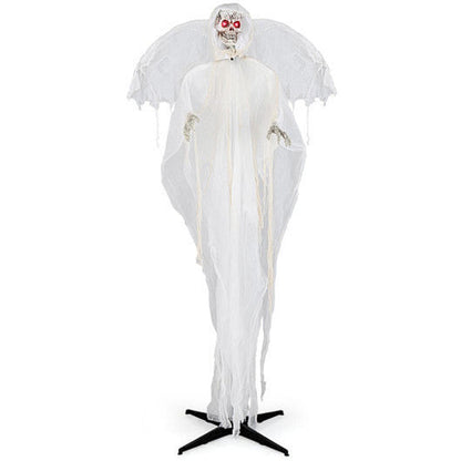 8 Ft Animated Winged Skeleton Angel