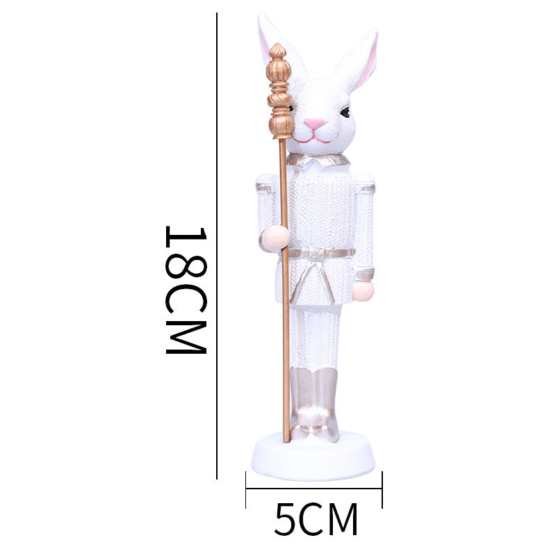 Easter Bunny Nutcracker Figurines - Resin