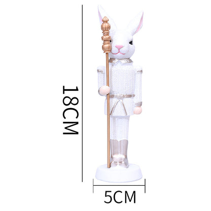 Easter Bunny Nutcracker Figurines - Resin