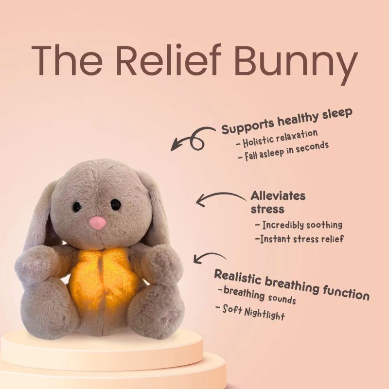 NEW! Breathing Bunny Baby Soothing Sensory Plush - Lights, Sound & Breathing Motion!