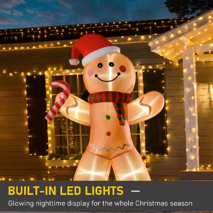 8 Ft Inflatable Gingerbread Man with Candy Cane – additional product view 4