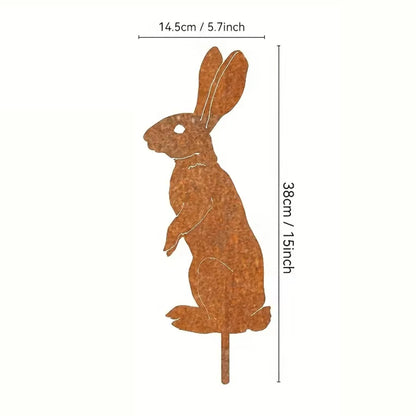 Metal Easter Standing Bunny Yard Stake