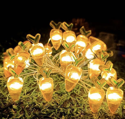 Easter carrots string lights