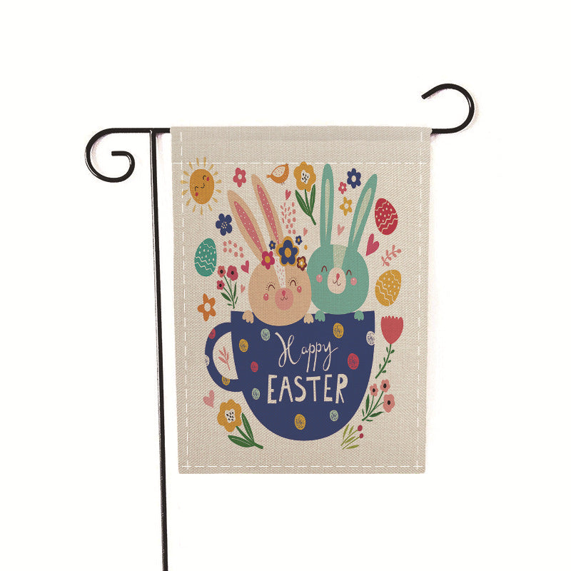 Easter Bunny Double Sided Flag - 12 Styles