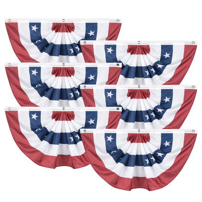 American Flag Bunting – 6-Piece Pleated Fan Set