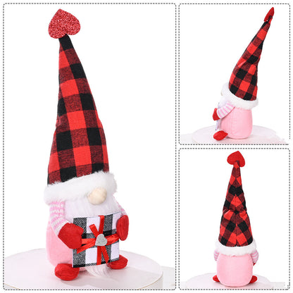 Valentines Day Faceless Gnome Plush Doll
