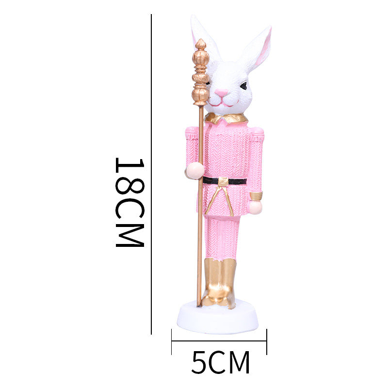 Easter Bunny Nutcracker Figurines - Resin
